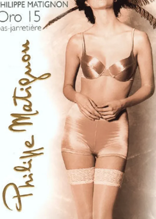 Women Philippe Matignon Oro 15 Lace Stay Ups