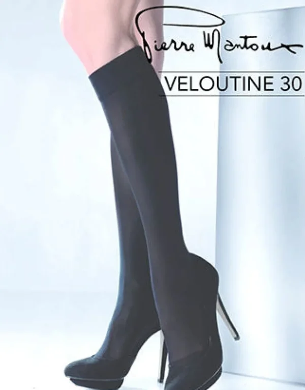 Women Pierre Mantoux Veloutine 30 Knee Highs